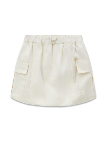 Детска къса пола в бял цвят със странични джобове Guess