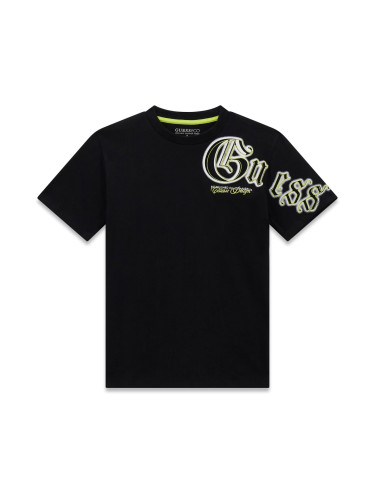 Детска тениска в черен цвят с лого Guess