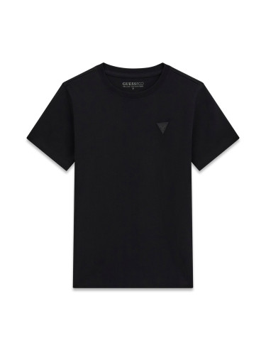 Детска черна тениска с лого Guess