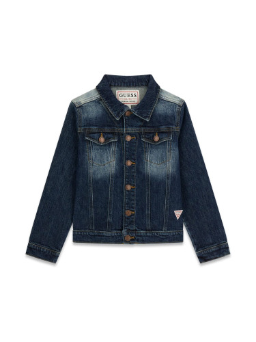 Детско яке с ефект от светъл и тъмен деним Guess