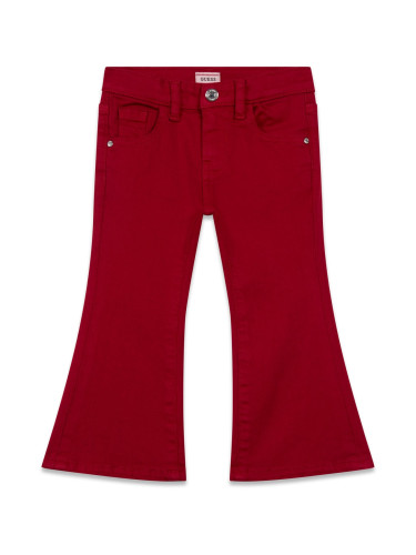 Детски дънки чарлстон в цвят бордо Guess
