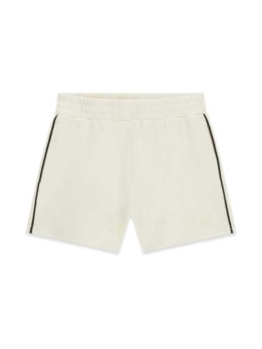 Детски къси панталони в бял цвят с черен кант острани Guess