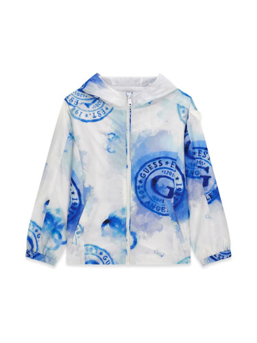 Детска ветровка в син цвят с надпис Guess