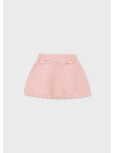 Детска пола от фино плетиво в розов цвят със златисти копчета Mayoral