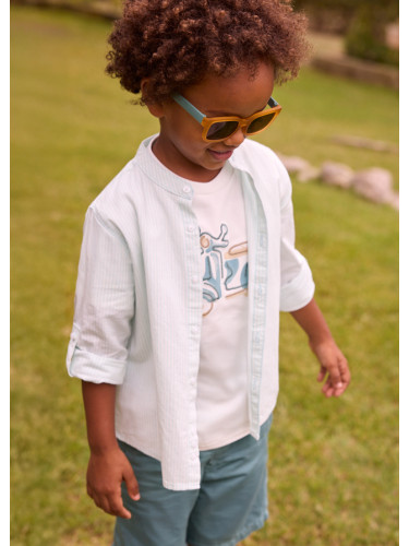 Раирана детска риза в ментов цвят с копчета Mayoral