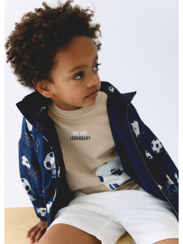 Детско яке тип ветровка в тъмносин цвят с щампи Mayoral