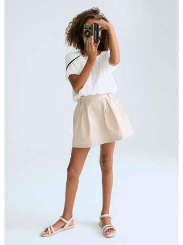 Детска лятна плисирана пола в бежов цвят Mayoral