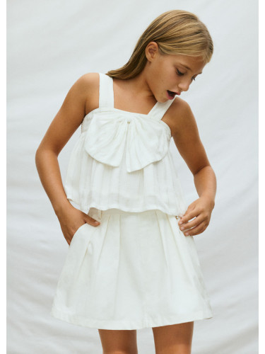 Детска пола-панталон в бял цвят Mayoral