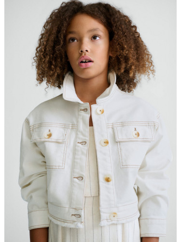 Детско дънково яке в бял цвят Mayoral