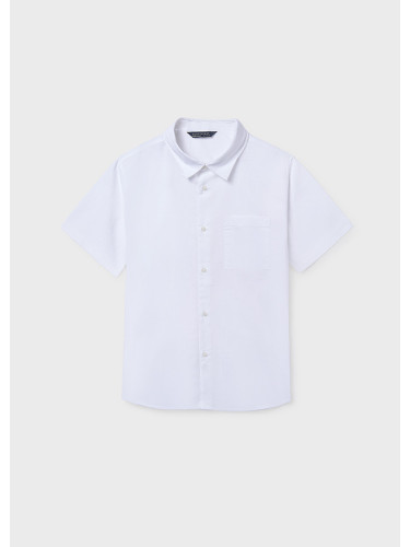 Детска бяла класическа риза с къс ръкав Mayoral