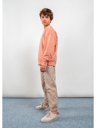 Панталон в бежов цвят с връзки и ластик Mayoral