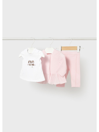 Комплект от три части в розов цвят с бродерия Mayoral