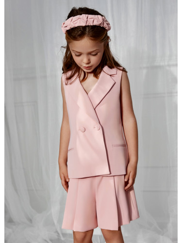 Летен елегантен комплект от две части в светлорозов цвят Abel & Lula