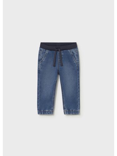 Бебешки дънки в мек тъмносин деним с връзки Mayoral