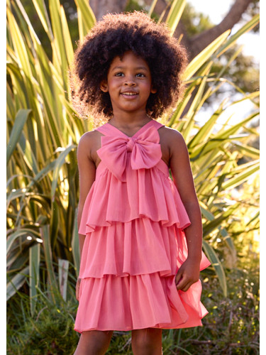 Детска рокля с презрамки и харбали в розов цвят Mayoral