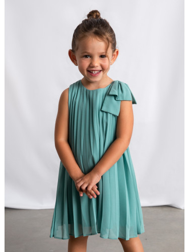 Детска рокля солей в ментов цвят със свободна кройка Mayoral