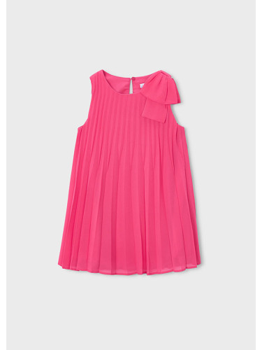 Детска рокля солей в коралов цвят със свободна кройка Mayoral
