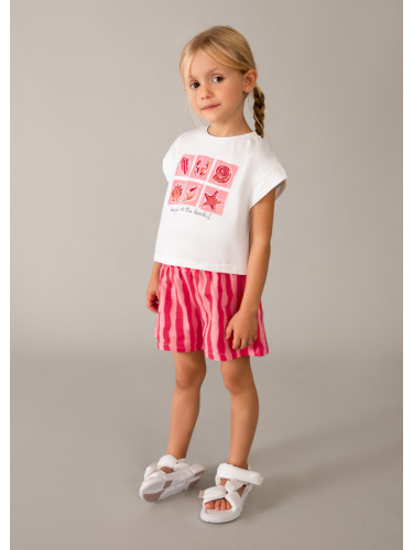 Комплект от две части в розов цвят с морска щампа Mayoral