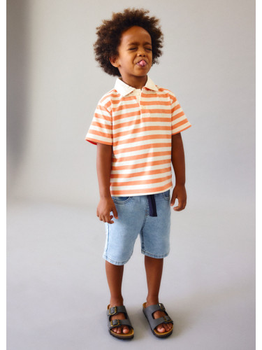 Детски къси дънки в светъл деним с връзки Mayoral