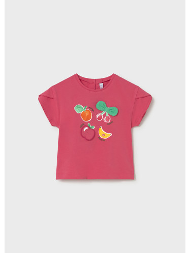 Бебешка блуза в розов цвят с щампа на плодове Mayoral
