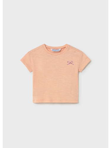 Бебешка блуза в прасковен цвят с щампа очила на гърба Mayoral