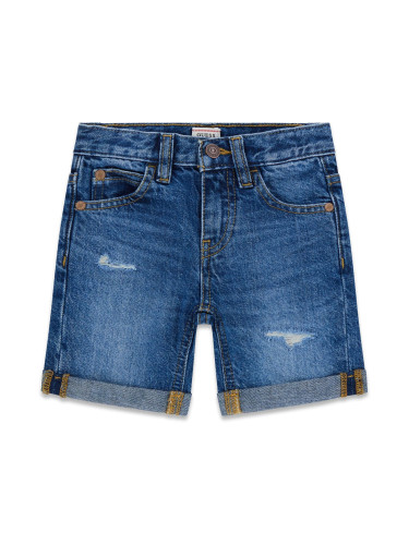 Детски дънки в тъмен деним с накъсан ефект Guess