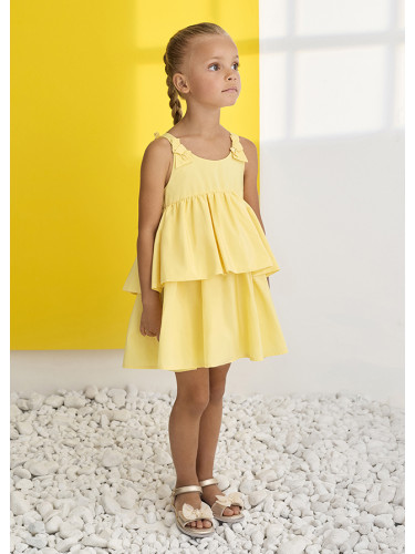 Лятна рокля в жълт цвят с панделки Abel & Lula