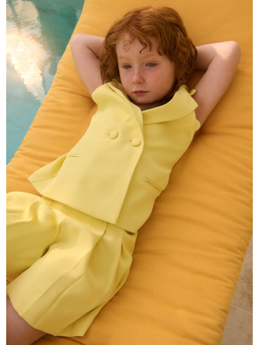 Летен елегантен комплект от две части в жълт цвят Abel & Lula