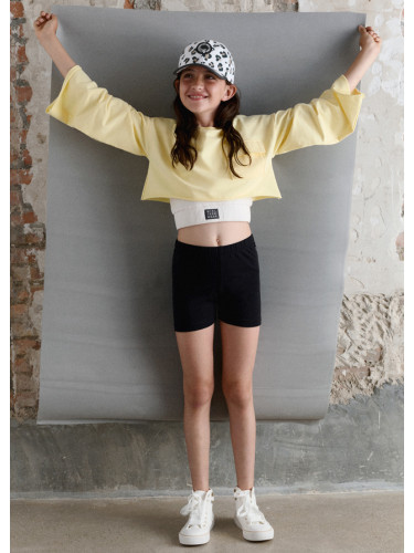 Къси панталони в черен цвят с лого Mayoral