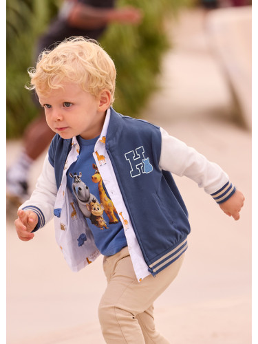 Бебешки суитшърт в тъмносин цвят с щампа Mayoral