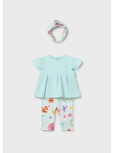 Бебешки комплект от три части в цвят мента Mayoral