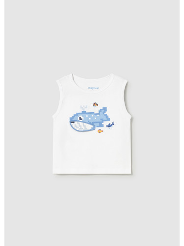 Бебешки потник с  щампа на акула в син цвят Mayoral