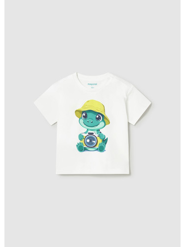 Бебешка блуза в бял цвят с щампа крокодил Mayoral