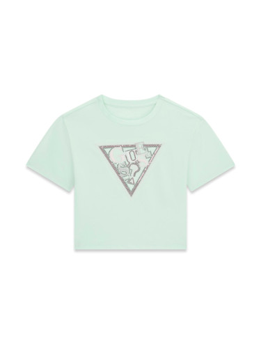 Детска тениска с триъгълно лого Guess