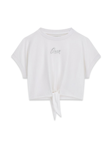 Детска изчистена тениска с връзки Guess