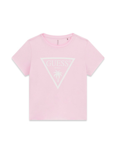 Детска basic тениска в розово Guess
