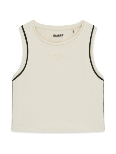 Детски потник с черен кант във ванилов цвят Guess