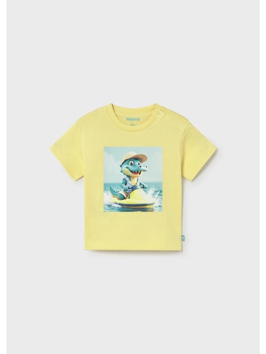 Бебешка тениска с крокодил в жълто Mayoral