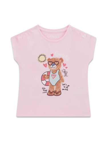 Детска тениска с плажно мече Guess