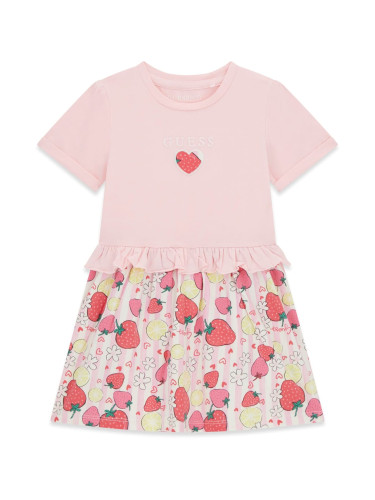 Детска рокля с ягоди Guess