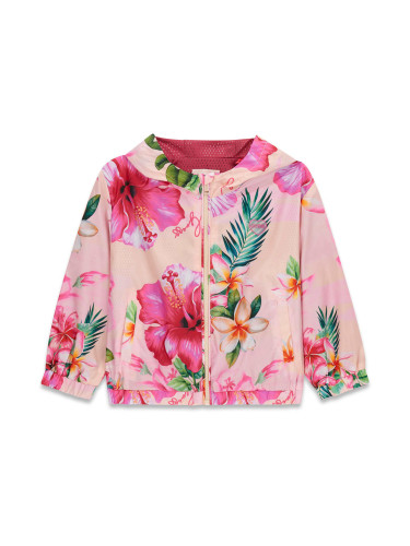 Детска ветровка с щампа на цветя Guess