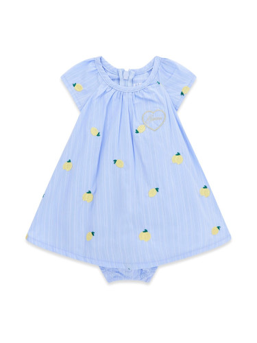 Бебешка боди-рокля на лимони в синьо Guess