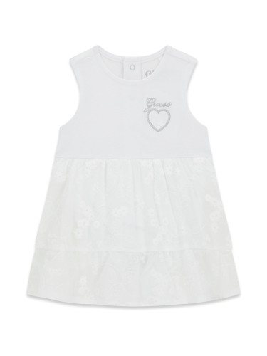 Бебешка боди-рокля с бродирано сърце Guess