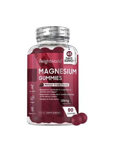 УЕЙТ УЪРЛД МАГНЕЗИЙ ЦИТРАТ ГЪМИ желирани таблетки * 90 