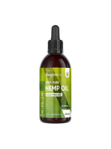 УЕЙТ УЪРЛД СТУДЕНО ПРЕСОВАНО КОНОПЕНО МАСЛО 60 мл