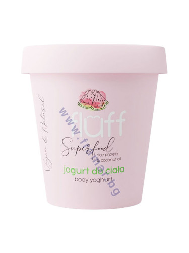 ДЪЛБОКО ПОДХРАНВАЩ ЙОГУРТ ЗА ТЯЛО С ОРИЗОВ ПРОТЕИН – ДИНЯ 180 мл FLUFF