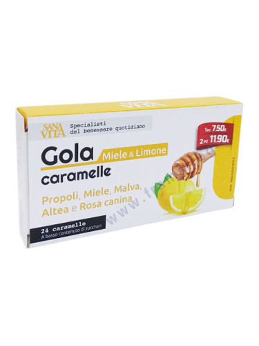 САНАВИТА БИЛКОВИ БОНБОНИ С МЕД И ЛИМОН * 24 