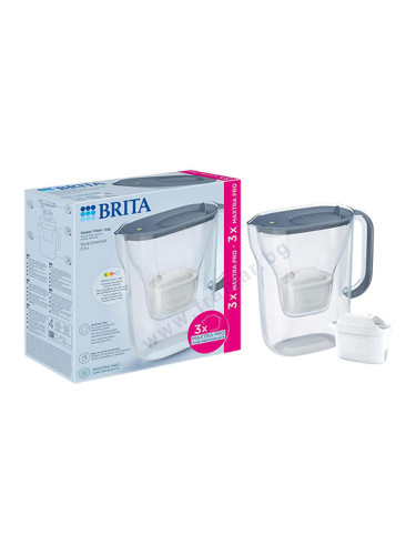 БРИТА КАНА СТАЙЛ ЕСЕНШЪЛ КУЛ ЛЕД ПРО 2.4 л КАМЕННО СИН + 3 ФИЛТЪРА