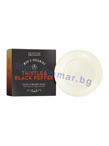 СКОТИШ ФАЙН САПУН ЗА ЛИЦЕ И БРАДА ТРЪН И ЧЕРЕН ПИПЕР 100 г
