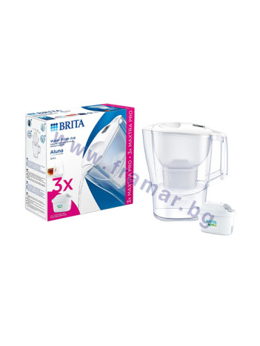 БРИТА ФИЛТРИРАЩА КАНА ЗА ВОДА ALUNA COOL MEMO 2.4 л БЯЛА + 3 ФИЛТЪРА MAXTRA PRO